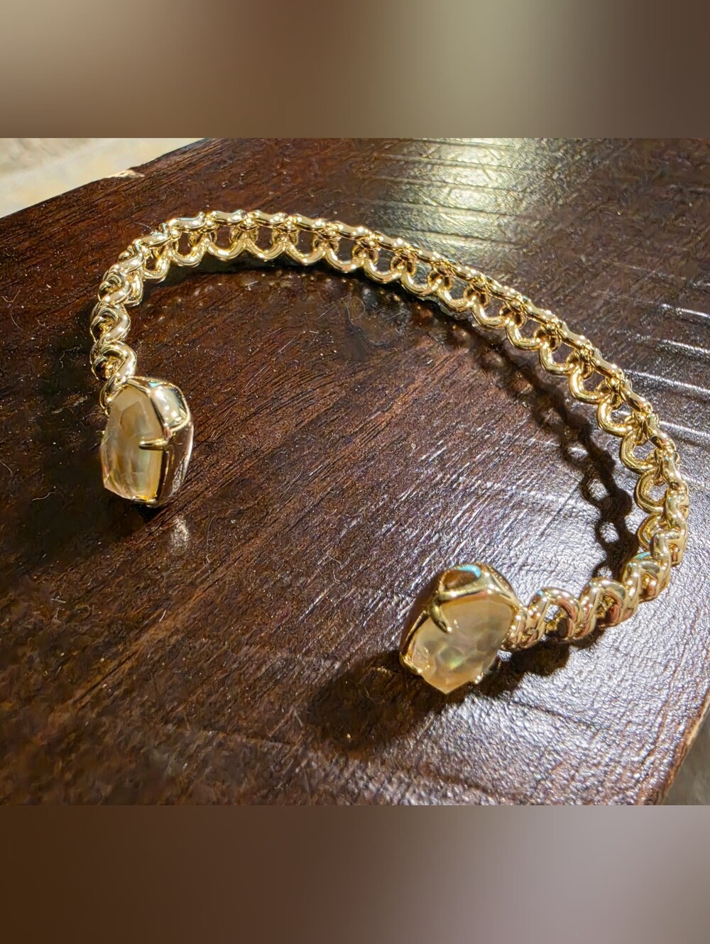 Kendra Scott Gold Crystal-Accent Open Cuff Bracelet - Women Jewelry (NWOT)